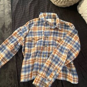 American eagle cropped flannel